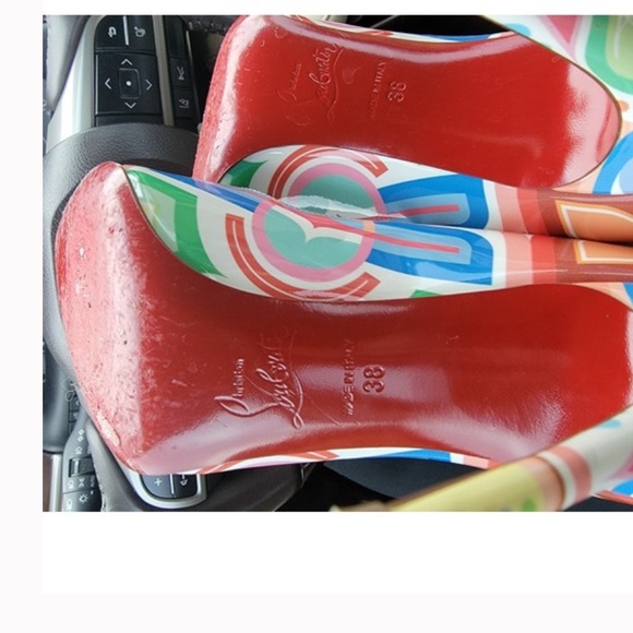 Christian Louboutin Multicolor Patterned Heels - Picture 4 of 4